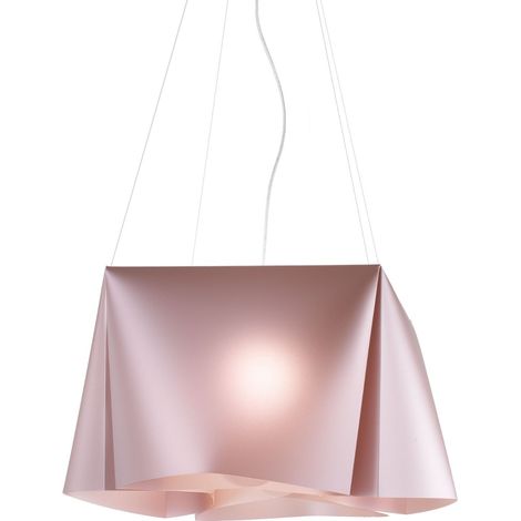 Suspensión 3 Luces Metal Rosa en Metal Cromado Cm. 59x31h (1/2)