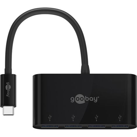 Goobay 61073 hub de interfaz USB Tipo C 5000 Mbit/s Negro (1/3)