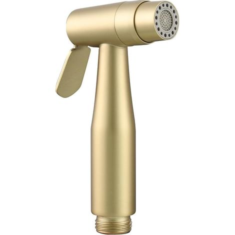 Douchette Toilette Inox 2 Modes Pommeau Douche de Lavabo pour Hygiene WC, Or Brossé, WS024AJ2 (1/5)