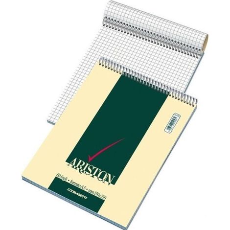 1087 Ariston Confezione 10 Blocco Notes A5 5Mm Con Spirale Multicolore (1/2)