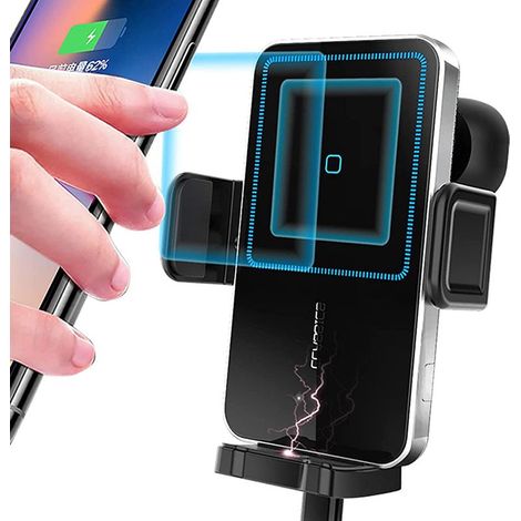 Support De Téléphone Portable Sans Fil - Chargeur Sans Fil 15 W Pour Voiture - Support Rotatif Pour Grille De Ventilation - Compatible Qi - 1 Pièce (1/5)