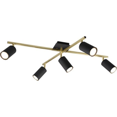 Plafonnier led 5xgu10 max 35w noir et or - trio - marley 55360394 55360394 55360394 (1/5)