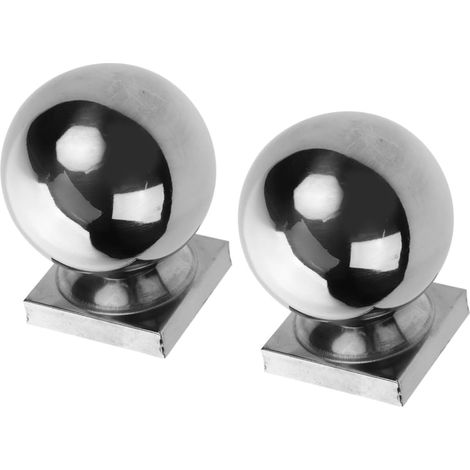 2 Pièces Acier Inoxydable pour Rampe Descalier Intérieur Bouchons Ronds pour Main Courante Résistantes et Faciles à Installer Design Moderne