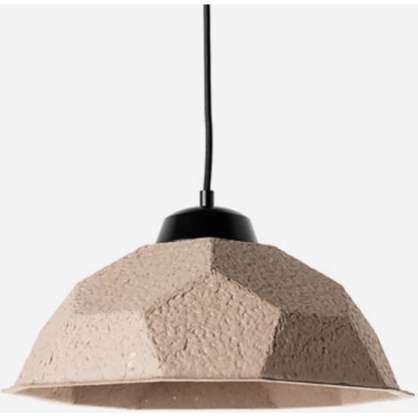 Lámpara colgante de diseño en cartón reciclado Turtle - Gris paloma