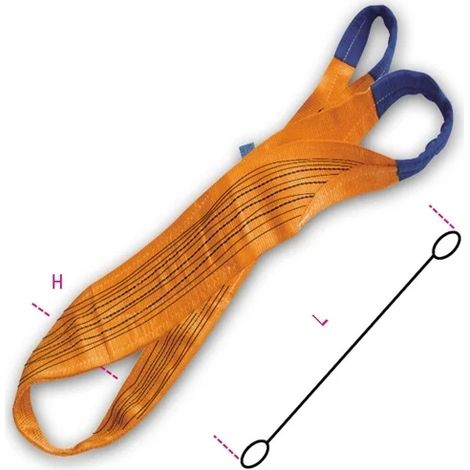 Fascia di sollevamento arancio 10 t robur 8161 - 5,0 m