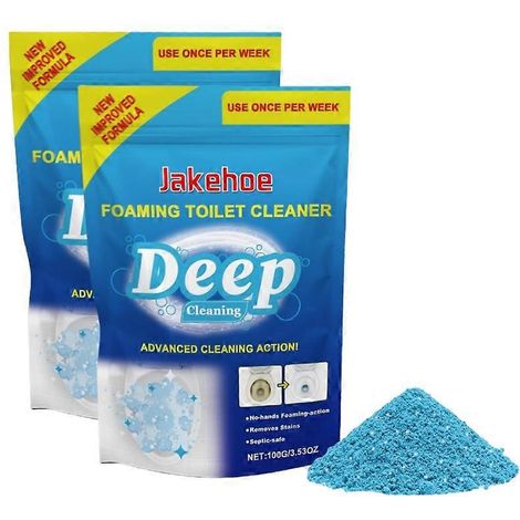 2x Agent de débouchage de canalisations puissant à l'oxygène actif pour toilettes, évier et égouts, poudre nettoyante pour canalisations de toilettes et de cuisine