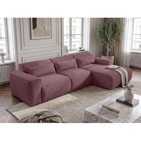 AX LIVING Wohnlandschaft mit Schlaffunktion Ruyam Altrosa Sofa 310 cm R (1/5)