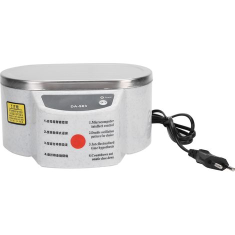 Nettoyeur ultrasonique professionnel pour prothèses dentaires, lunettes et bijoux - Modèle compact domestique avec prise UE, 220V (1/5)