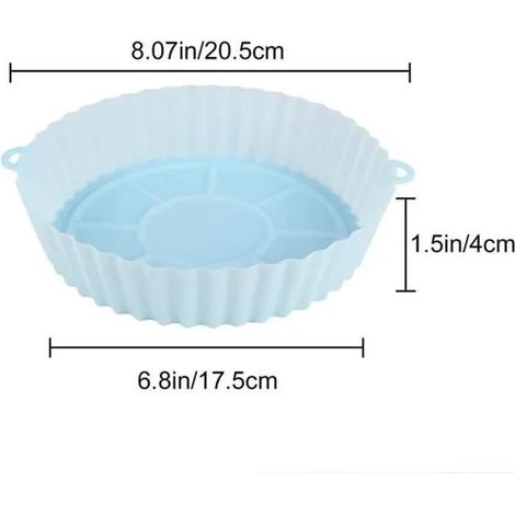 FOLAYA Panier Friteuse En Silicone Air Fryer Pot Réutilisable Pot En Silicone Pour Friteuse À Air 20Cm Accessoire Air Fryer (1/4)