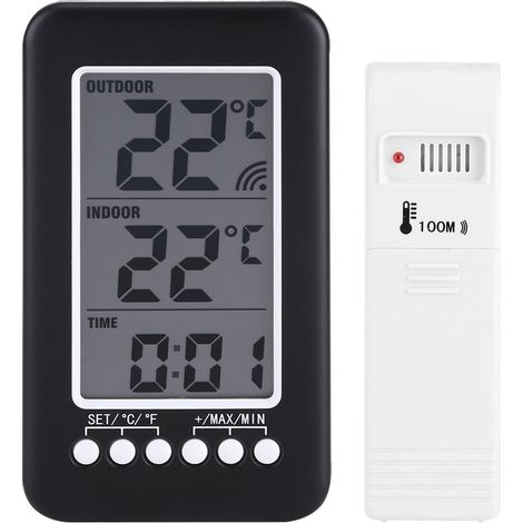 Thermomètre intérieur et extérieur, compteur de température ABS sans fil à réponse rapide pour chambre de bébé (1/5)