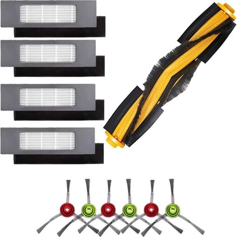 Accessoires Compatible pour Ecovacs Deebot T8 N8, 1 Brosse Principale, 4 Filtres, 6 Brosses Latérales pour Deebot ozmo 950 920 T8 T8+, T8 AIVI, T8MAX, N8, N8+, N8 Pro, N8 Pro+, T9, T9+ Aspirateur
