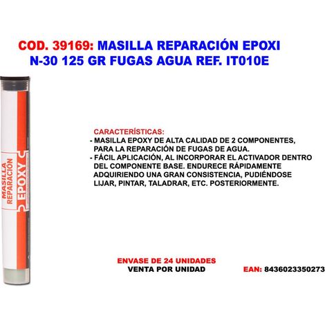 Mastic de réparation époxy N-30 125 g fuites d'eau IT010E