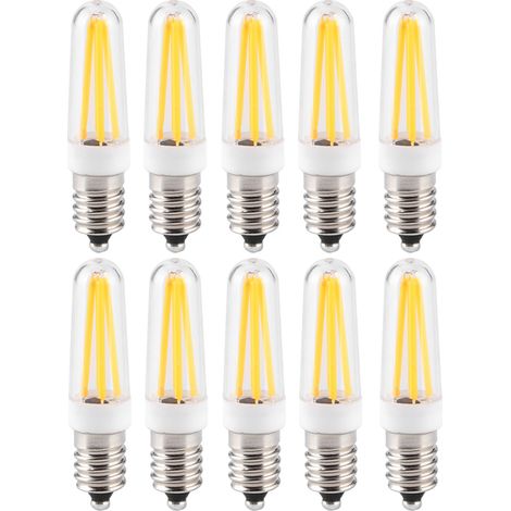10 Ampoules LED E14 3W Blanc Chaud, Éclairage Économique pour Lustre et Plafonnier