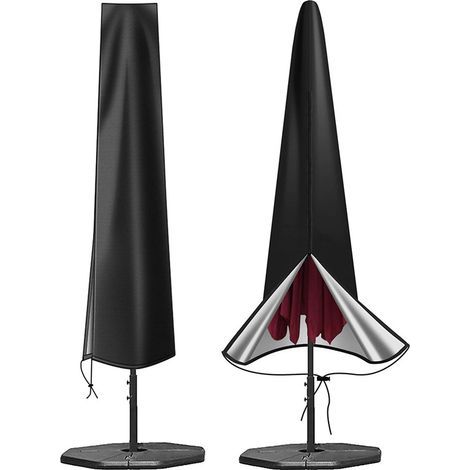 Straight parasol cover, waterproof parasol cover, UV-resistant, windproof, 210D Oxford fabric waterproof umbrella cover (190 x 30 x 50 cm) (1/5)