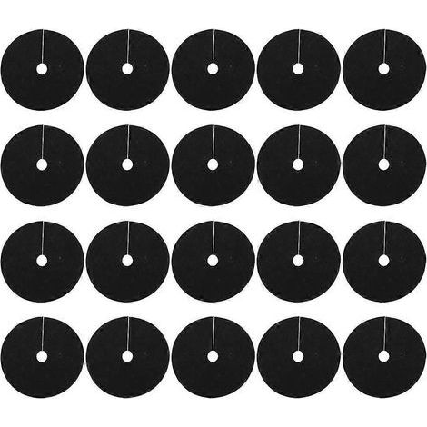 Lot de 20 anneaux de protection pour arbres en tissu non tissé, pour le désherbage de jardinage.-27.00X27.00X0.10CM-Black (1/3)