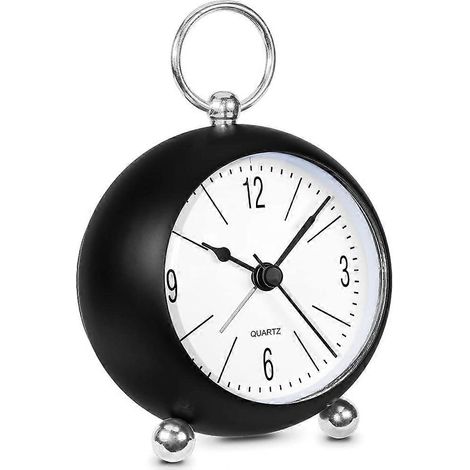 Réveil silencieux, horloge de chevet sans tic-tac, horloge de table à piles pour chambre à coucher, facile à utiliser (1/4)