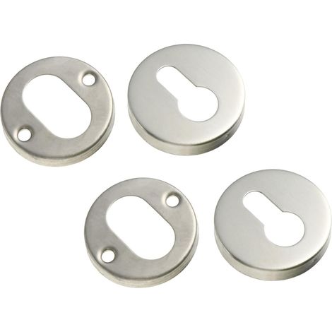 Mikikit Lot de 6 cache-serrures décoratifs chromés pour meubles. (1/5)
