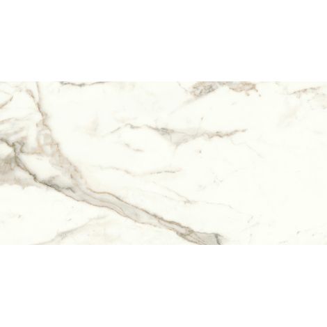 Carrelage effet Marbre Blanc Calacatta Prima 60x30x0,9 cm Silk Faventa - Sol et mur intérieur (vendu par carton de 1,26 m²) - RO'MA CARRELAGE