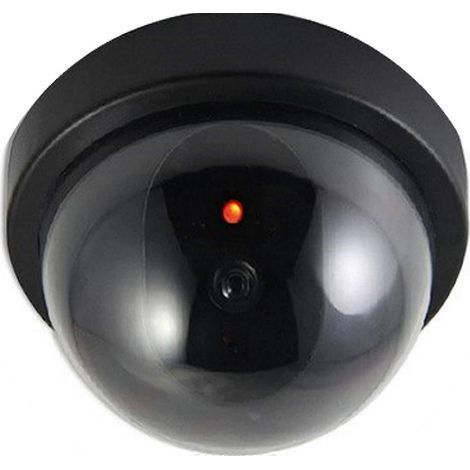 Fausse caméra de surveillance CCTV, fausse caméra dôme avec lumière LED (1/5)