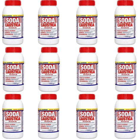 MARTEN SODA CAUSTICA SET 12 PZ DA 1 KG A SCAGLIE PERCARBONATO DI SODIO STASA SCARICHI SVERNICIA NON DANNEGGIA (1/2)