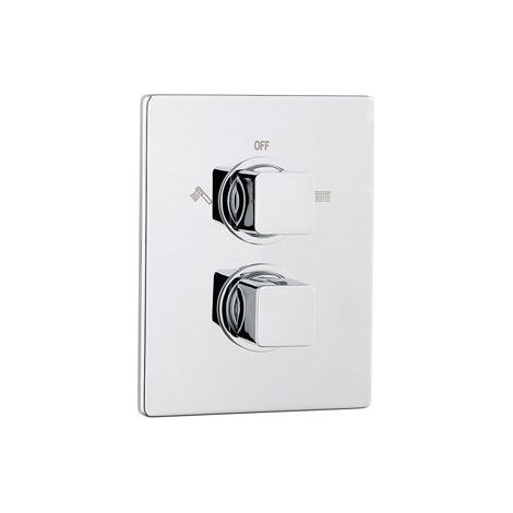 Grohe – Mitigeur thermostatique de douche encastré – Inverseur 2 voies – Finition chromée – Blocage de sécurité à 38°C – Corps intégré