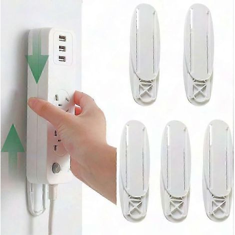 Support de prise ovale sans perçage, plaque de fixation murale, plaque de ligne de sortie de routeur (1/5)
