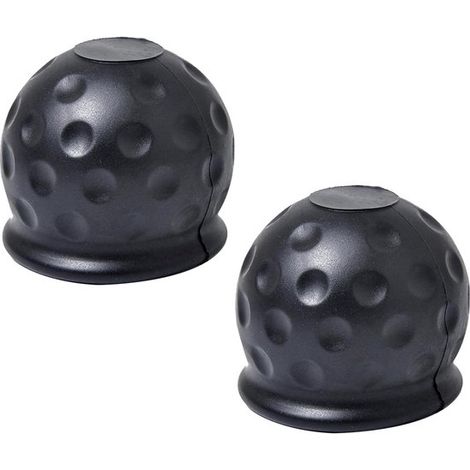 Copertura per sfera di traino - copertura per gancio di traino auto - copertura per gancio di traino rimorchio - cappuccio di protezione sfera da 50 mm - per auto e camion - 20 pezzi - nero (1/2)