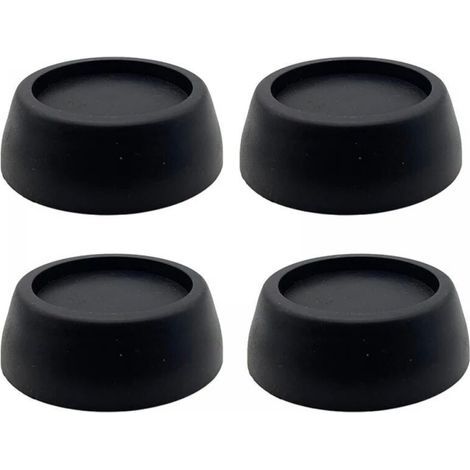 BUNTHAUS 4pcs Pieds de lave-linge noirs, tapis anti-vibration, pieds anti-bruit Pieds de lave-linge et lave-linge séchant en caoutchouc anti-vibration (1/4)