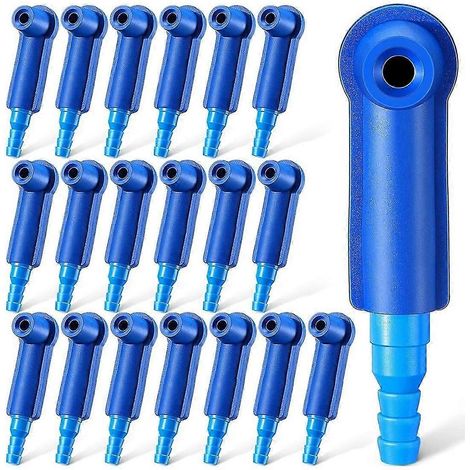 Kit de purge de freins avec adaptateur et connecteurs interchangeables (20 pièces) pour pompe de purge d'huile automobile. (1/5)
