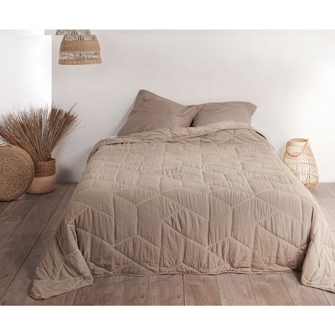 Jeté de lit Calisson Ecru 230x250 cm (1/2)