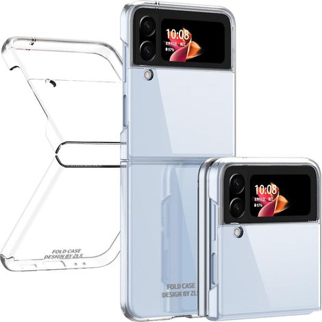 Pour Samsung Galaxy Z Flip4 5G PC Transparent Découpe Précise Galvanoplastie Téléphone Coque Couverture (1/5)