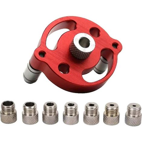 Gabarit de centrage automatique pour tourillons, guide de perçage portatif pour trous droits, localisateur de trous pour panneaux de bois (1/5)