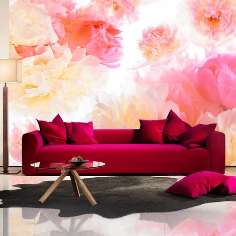 Fotomurale - Pastel peonies - 200x140 (1/4)