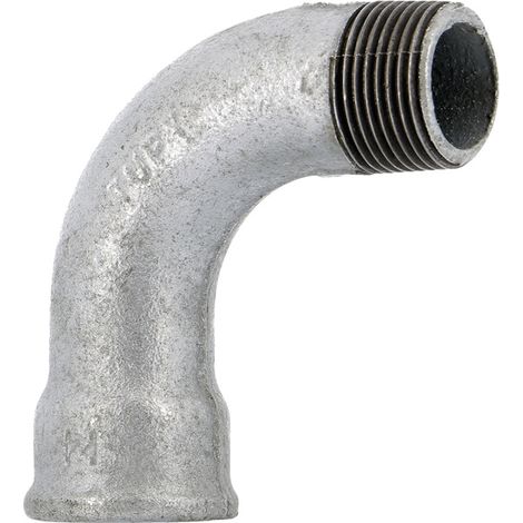 Courbe 90° mâle femelle grand rayon 001 galvanisé - 2'' - SFERACO