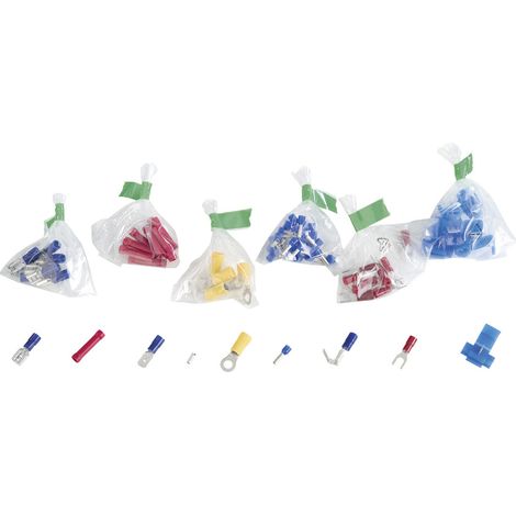 838517 Quetschverbinder-Sortiment 0.705 mm² 10 mm² Weiß, Gelb, Rot, Blau, Metall 1050 St.