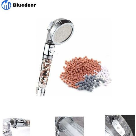 Pommeau de douche filtrant, douche à main haute pression à économie d'eau, 3 modes, douche à main haute pression à économie d'eau, filtre. (1/5)