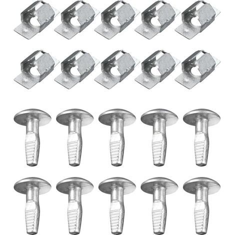 10 Car Fastening Clips, Car Clips, Car Fastening Clip Sets, Aluminum Alloy Car Clips, Car Accessory, Car Repair Clips, for 206 207 406 407 806 807 (1/5)