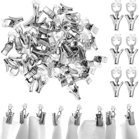 Poulie de rideau 50pcs en fer avec glissière lisse pour rideaux de véhicule et rideaux de maison (1/5)