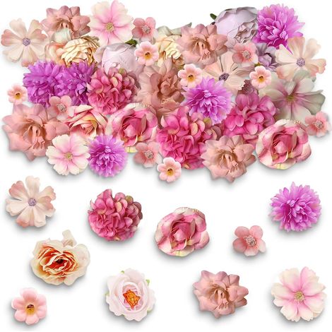 20 Pièces Fleurs Artificielles Decoration, Fausse Fleur Réaliste (Rose) (1/5)