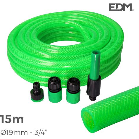 EDM-Gartenschlauch - Durchmesser 19 mm - 15 m - UV-beständig mit Zubehör