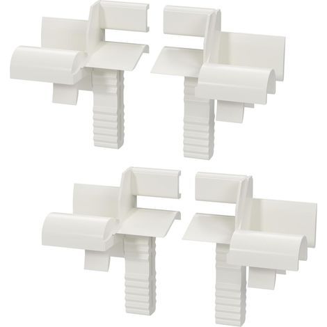 2 Paires de Tulipes de Guidage Volet Roulant pour Lame de 8mm  Entonnoir Rail de Guidage Console Rénovation,Tulipe Monobloc à Pan coupé 45° pour Protection de Tablier et Coulisse de Volet (1/5)