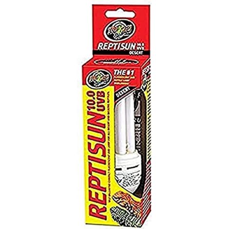 Zoo Med Reptisun - Lampada per terrari e rettilari 13 Watt, 10.0 UVB, UVA, lampadina per rettili, tartarughe, rane e piante da terrario (1/3)