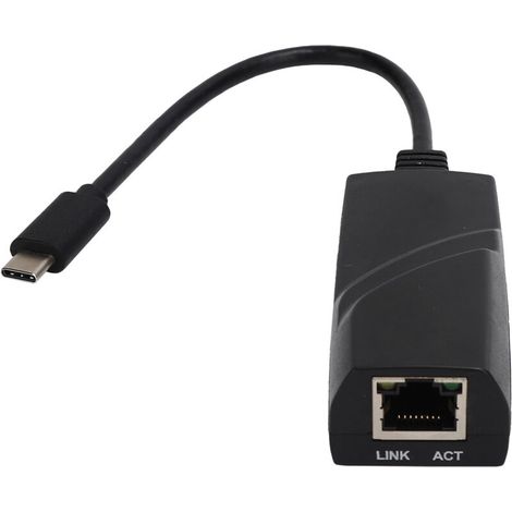 Adaptateur Ethernet Type-C vers RJ45 pour ordinateur portable 1 000 Mbps (1/5)