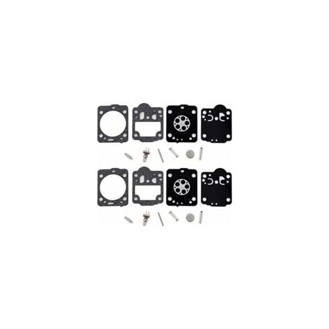 Jeu de 2 membranes de carburateur avec tuyau - Pour tronçonneuses Husqvarna 235, 236, 240 - Remplace les références Zama RB-149, C1T-EL41A, C1T-W33, C1T-W33A, C1T-W33B et C1T-W33C