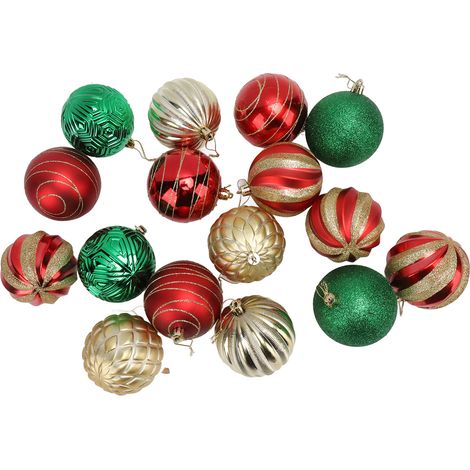 74 Stück Weihnachtskugeln, gemischte Farben, Christbaumkugeln zum Aufhängen C (1/5)