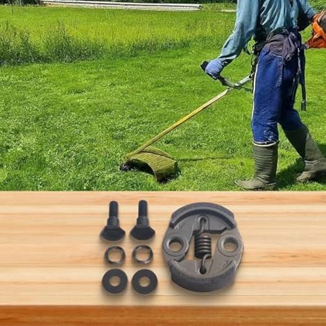 Embrayage pour débroussailleuse 2 temps 34F, embrayage pour tondeuse à gazon avec vis, embrayage pour taille-haies, accessoires pour outils de jardin motorisés et tondeuses à gazon (1/3)
