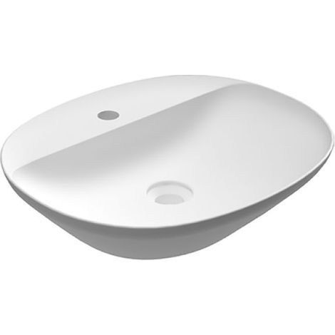 LAVABO DA APPOGGIO OVALE (MONOFORO) VARIANT 50X42CM Bianco