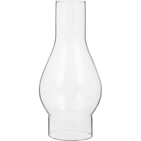 Klarglas-Öllampen-Schornstein, Petroleumlampen-Schornstein, Lampenschirm-17.50X7.60X7.60CM-Transparent (1/4)