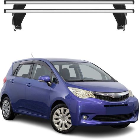OMAC Dachträger Querträger Alu für Subaru Trezia 2011-2016 – Abschließbar – T-Nut – City-Crash-getestet – Max. 50 kg Silber (1/5)