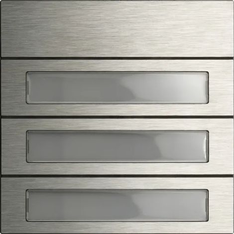 Gira Módulo de pulsador 3f System 106 Acero inox [5533920], 5533 920
